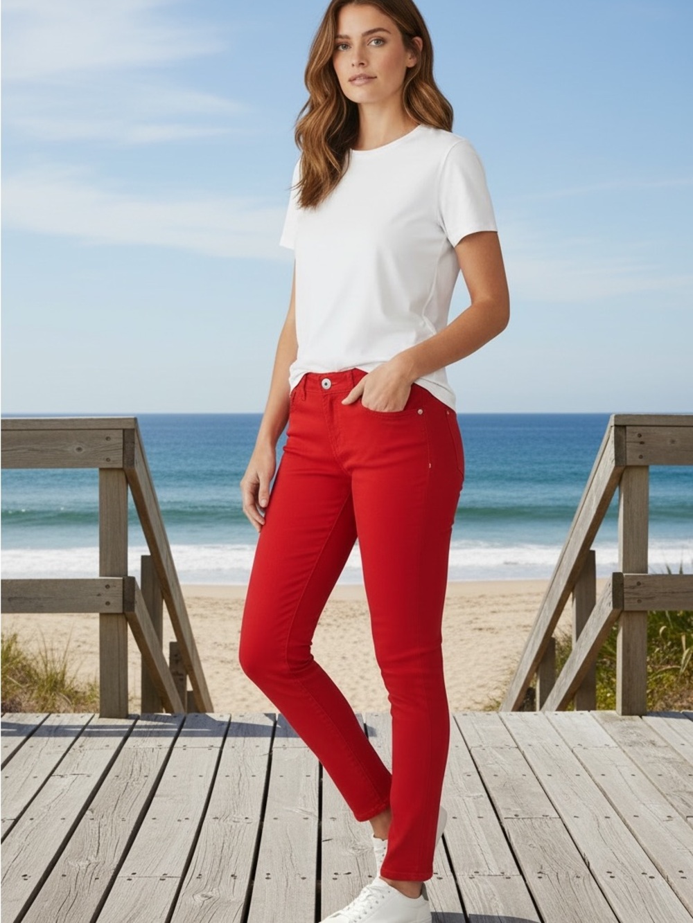 Celebrity Pink Red Skinny Jeans